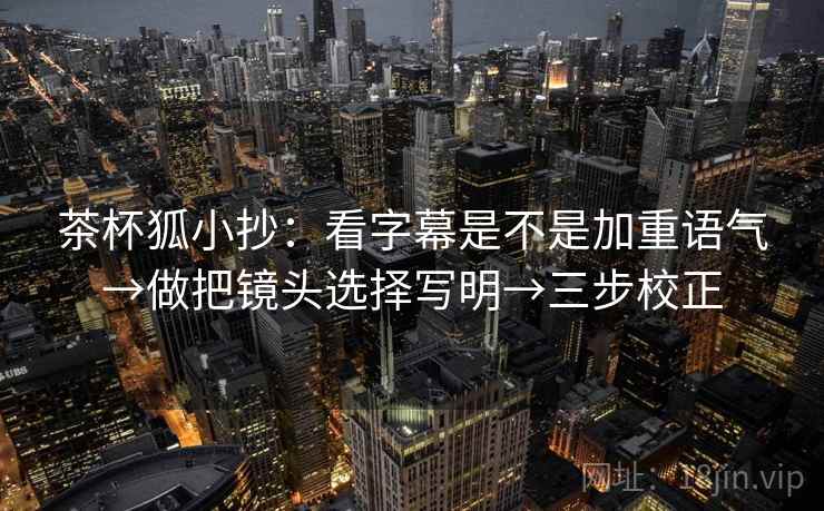 茶杯狐小抄:看字幕是不是加重语气→做把镜头选择写明→三步校正 第2张 茶杯狐小抄:看字幕是不是加重语气→做把镜头选择写明→三步校正 第2张